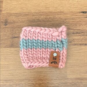 Pink and Gray Coffee Koozie